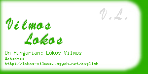 vilmos lokos business card