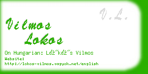 vilmos lokos business card